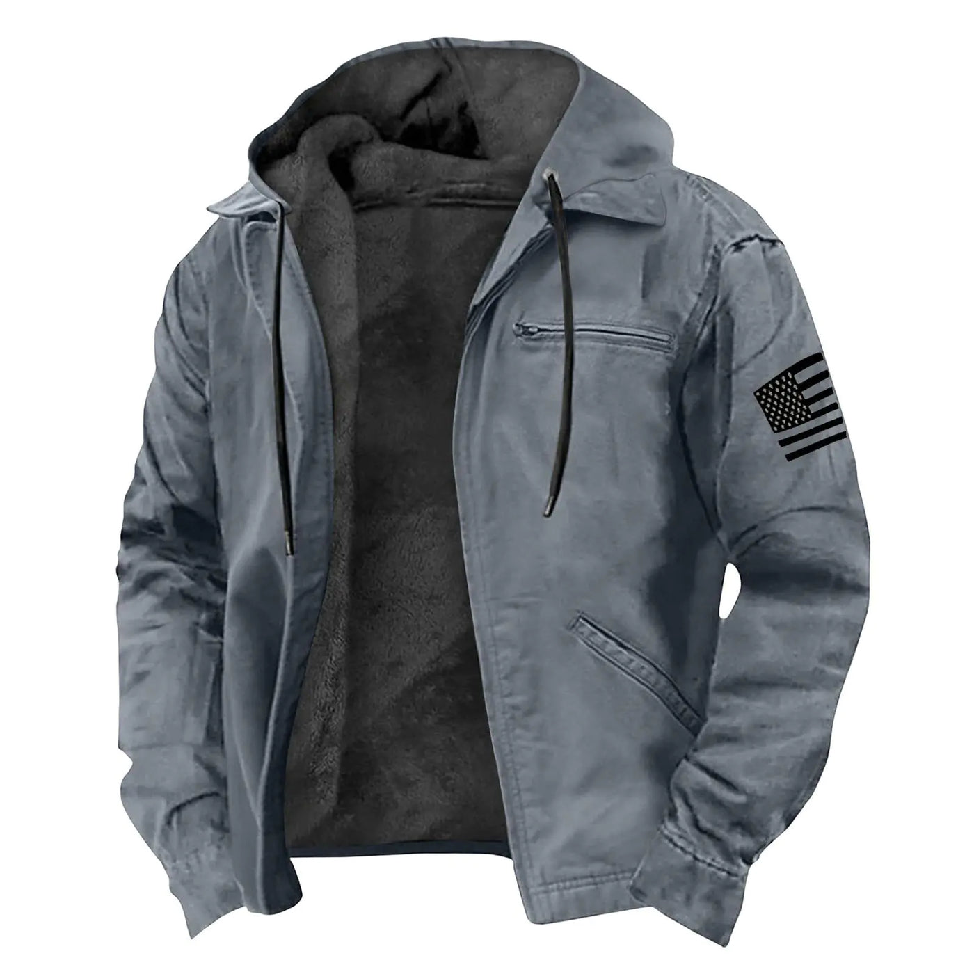 Flannel Hoodies For Men Retro Hoodies
