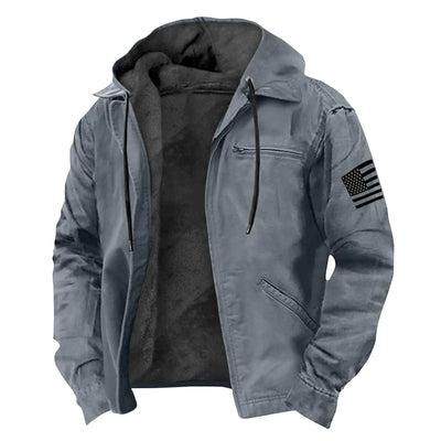Flannel Hoodies For Men Retro Hoodies